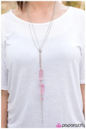 Paparazzi Necklace ~ Worth the Tassel - Pink