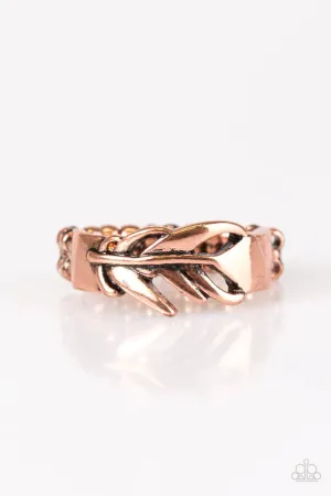 Paparazzi Ring ~ BRIGHT As A Feather - Copper