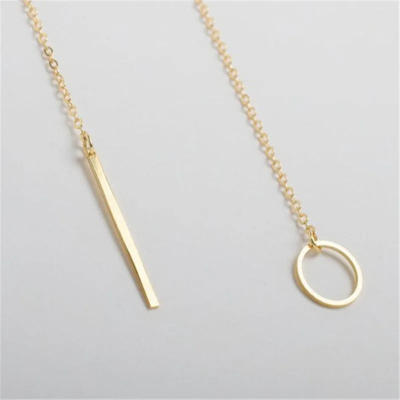 Personalized Simple Metal Ring Short Necklace Female Clavicle Chain