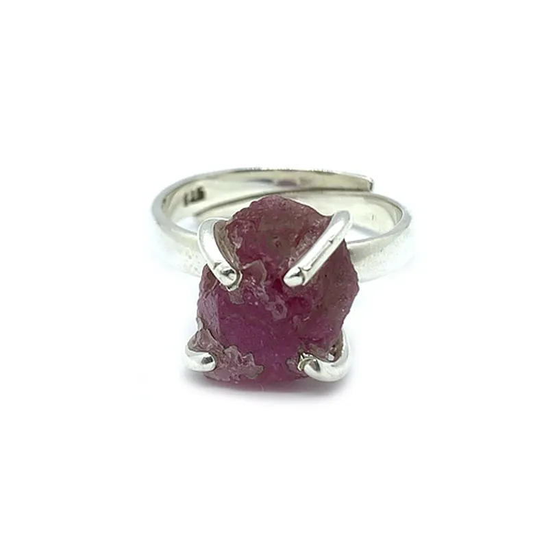 Raw Ruby Quartz Gypsy Ring