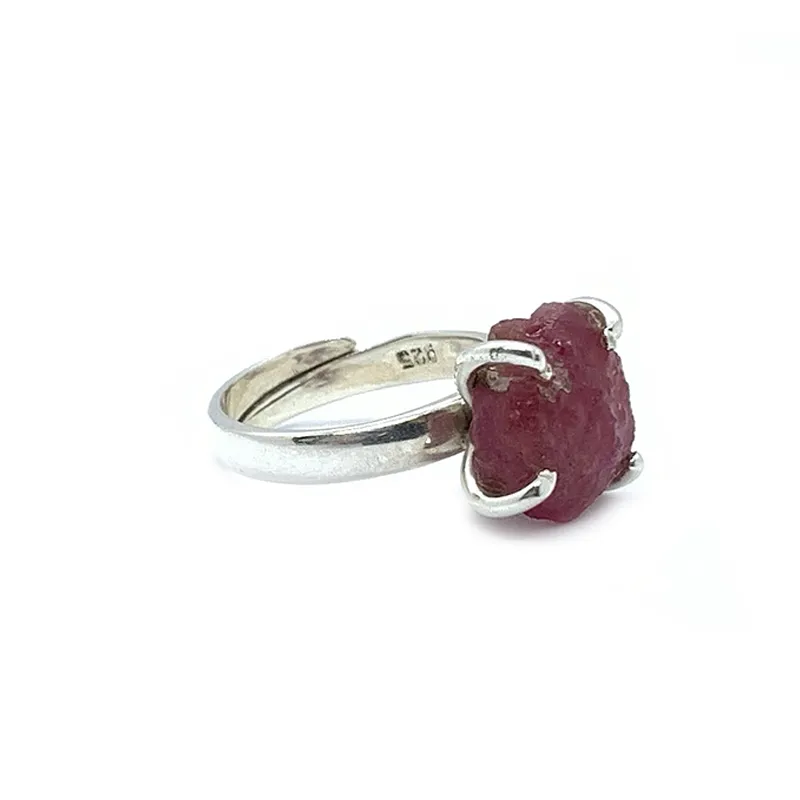 Raw Ruby Quartz Gypsy Ring