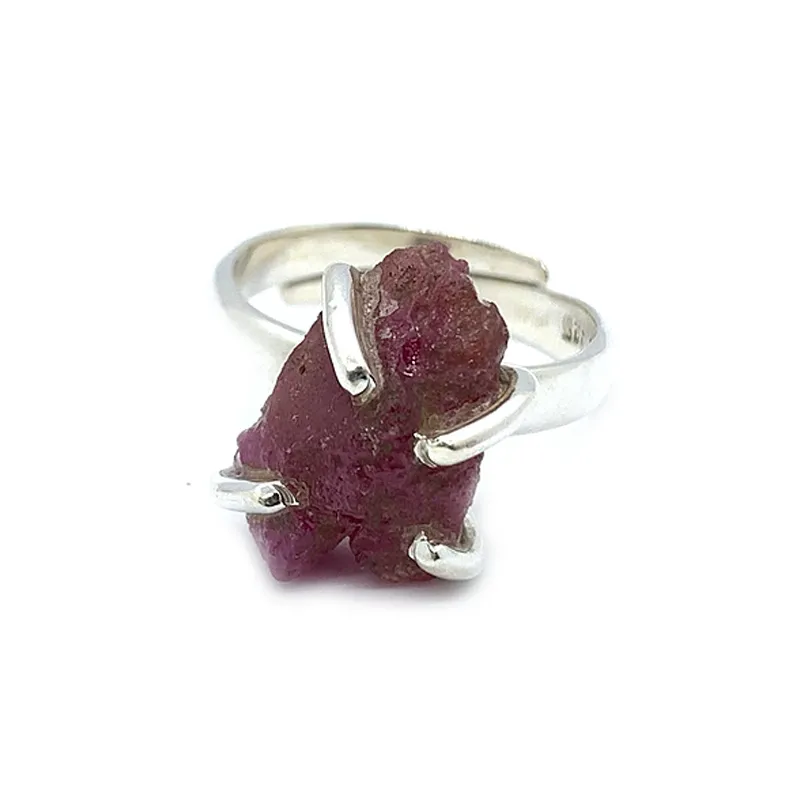 Raw Ruby Quartz Gypsy Ring