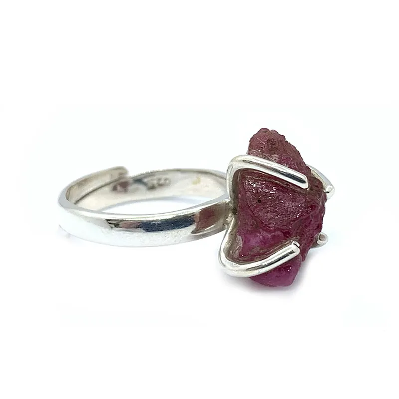 Raw Ruby Quartz Gypsy Ring