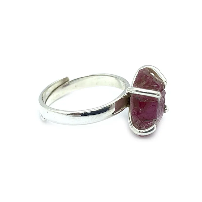 Raw Ruby Quartz Gypsy Ring