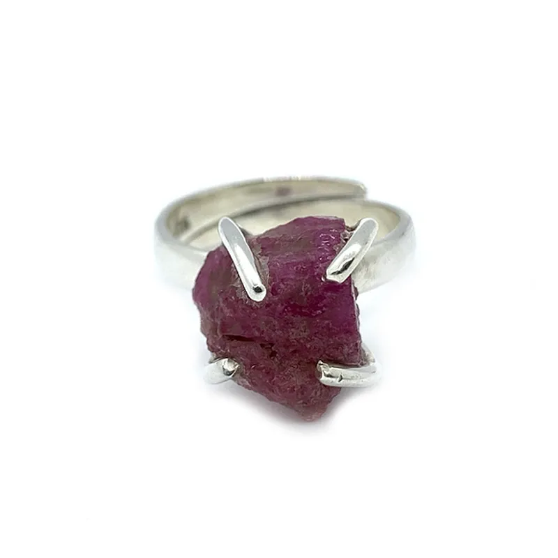 Raw Ruby Quartz Gypsy Ring