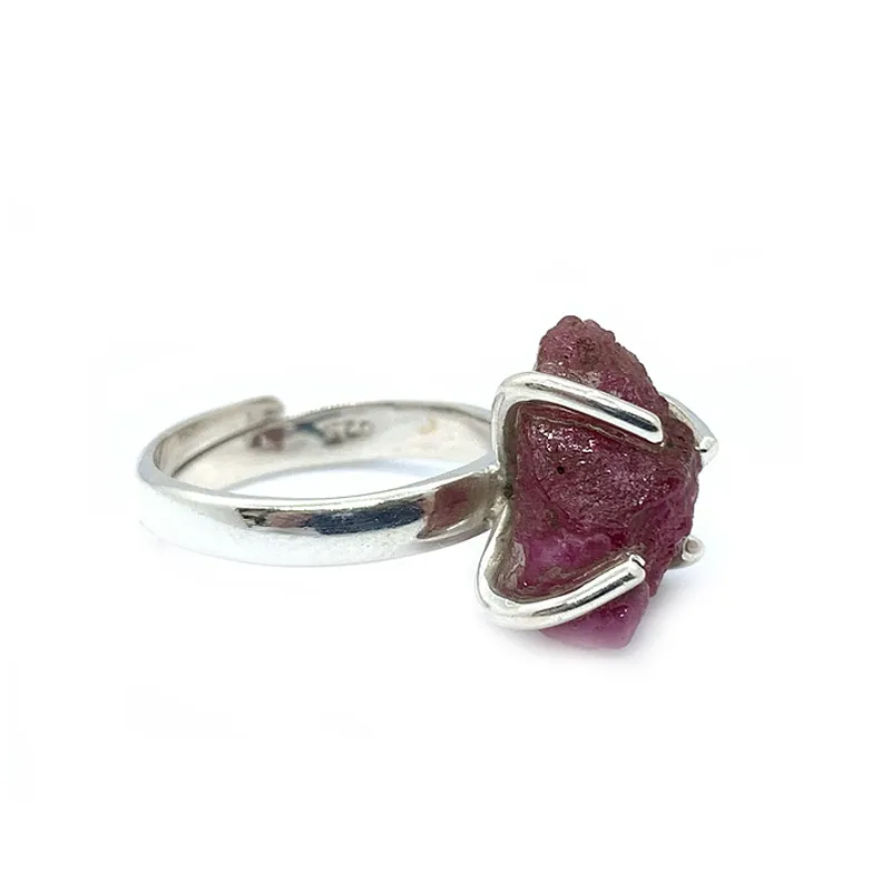 Raw Ruby Quartz Gypsy Ring