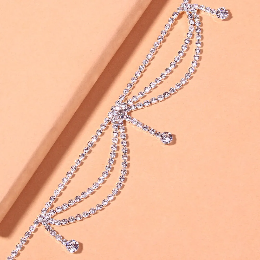 Rhinestone Tennis Chain Anklet Foot Simple Chain Leg Anklet Bracelet