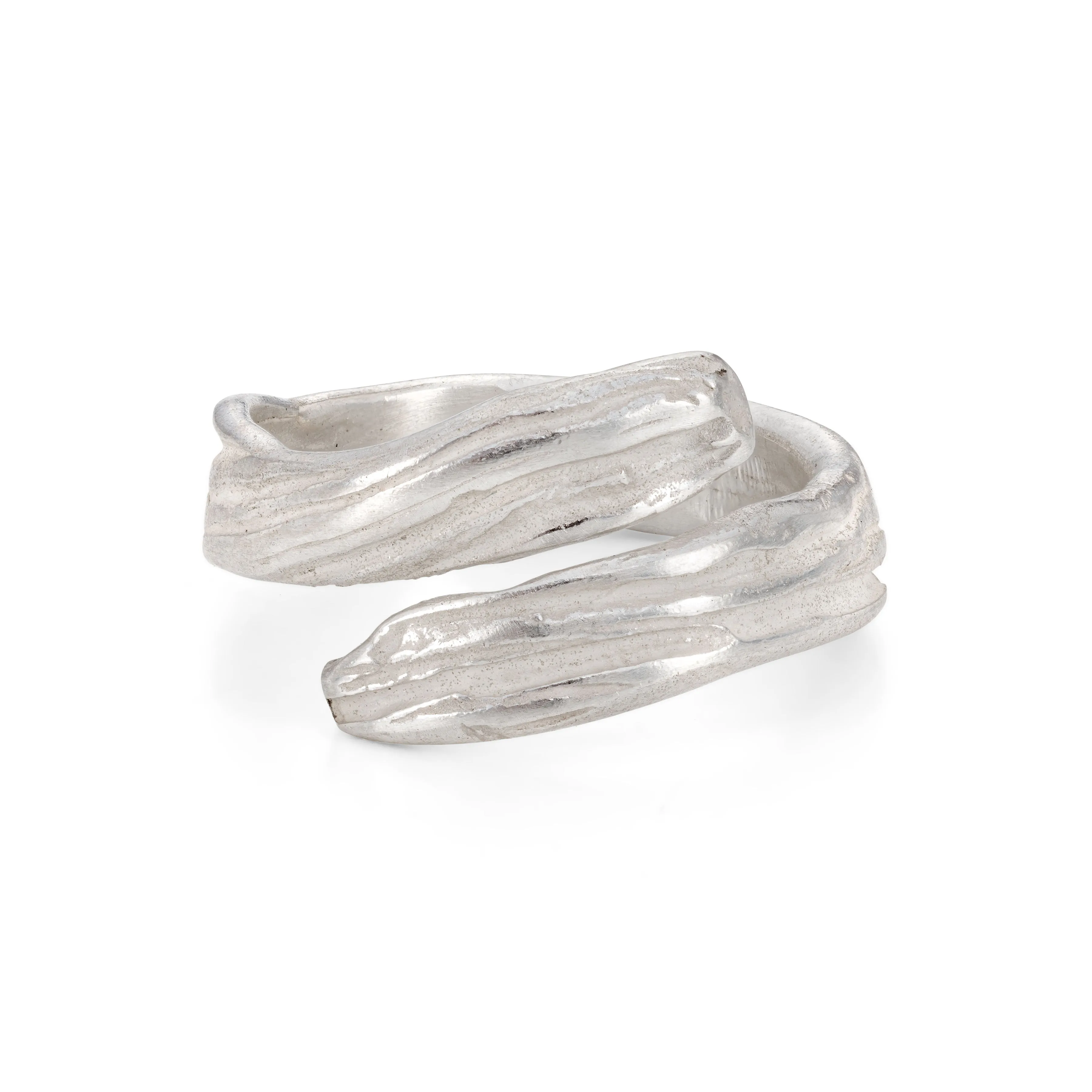 Ripple Wrap Ring Silver