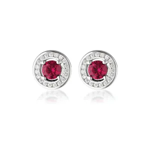 RUBY HALO EARRINGS