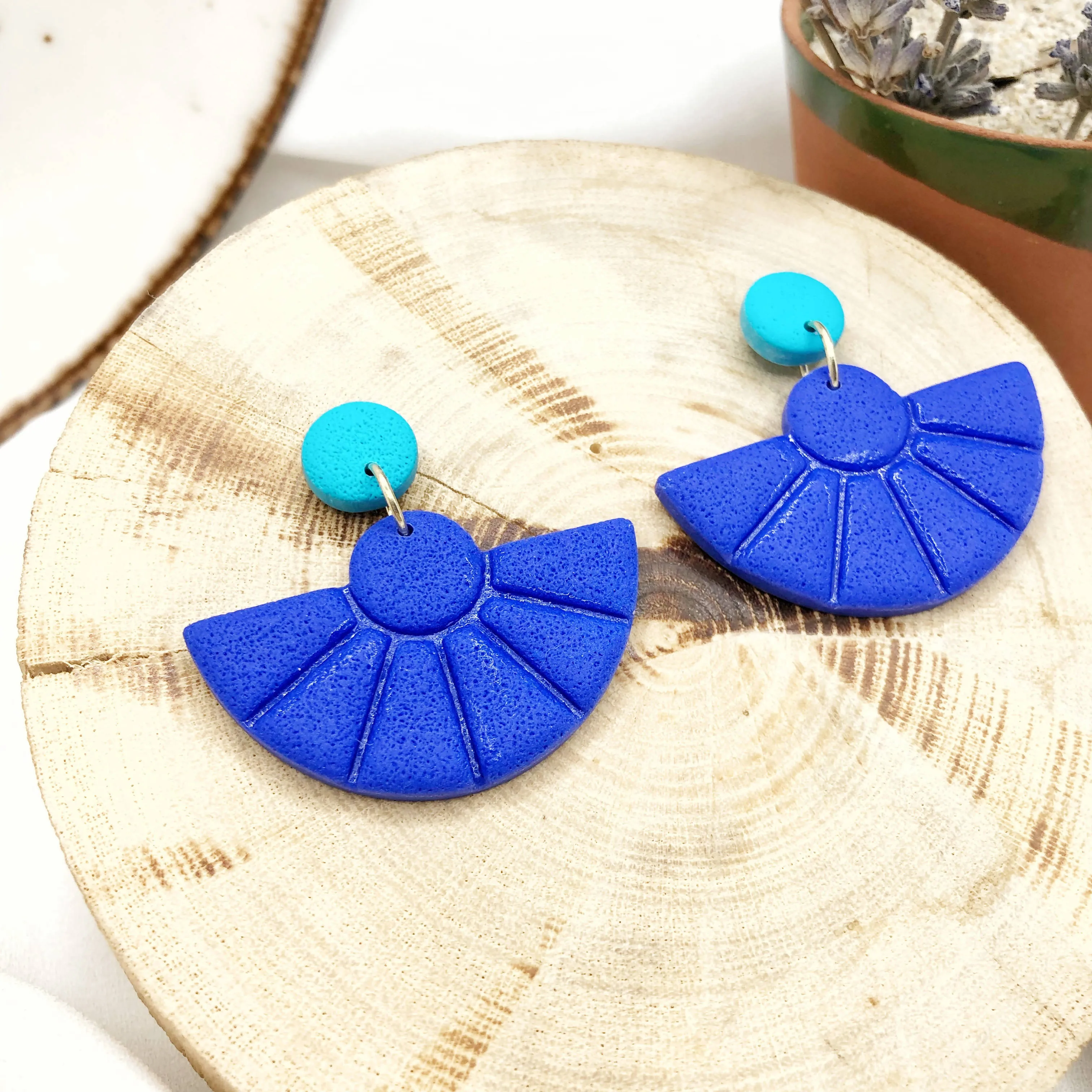 Sea Breeze Handmade Polymer Clay Earrings - Nickel Free Earrings