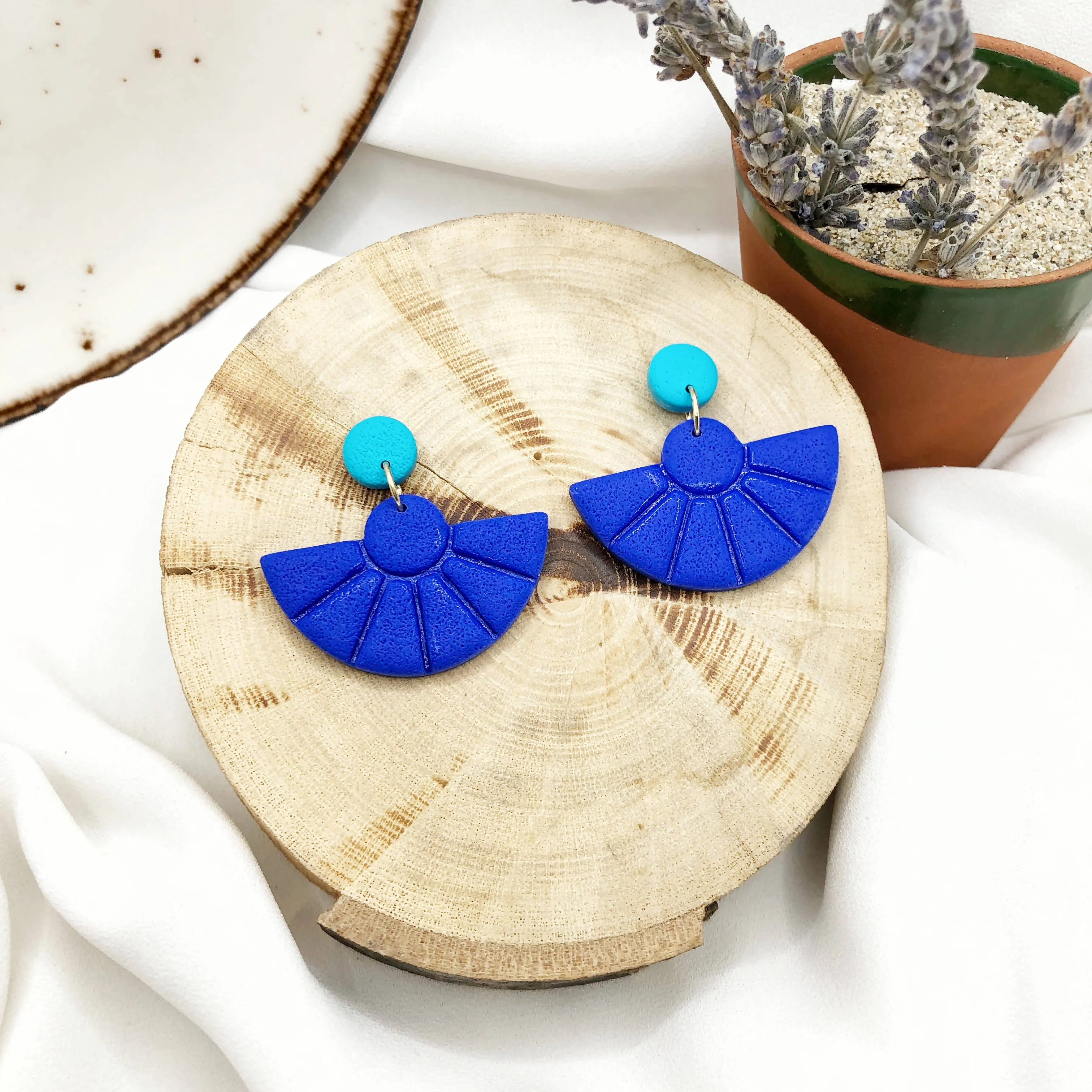 Sea Breeze Handmade Polymer Clay Earrings - Nickel Free Earrings