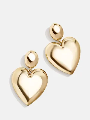 Sheri Earrings - Smooth Gold Heart