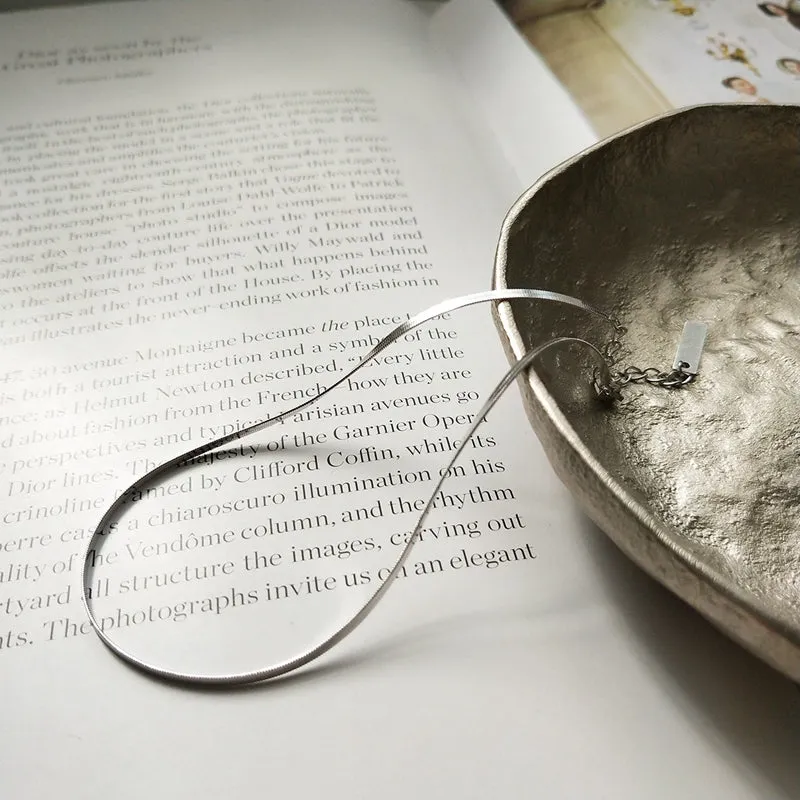 Simple And Versatile Sterling Silver Blade Anklet