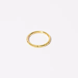 Simple Band Stacking Ring - Hammered Brass