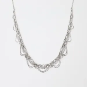 Sterling Half Slender Lace Necklace