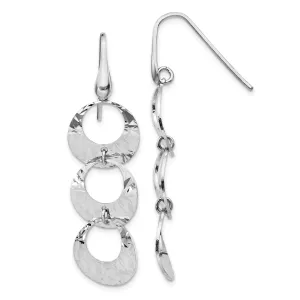 Sterling Silver Polished D.C Dangle Earrings