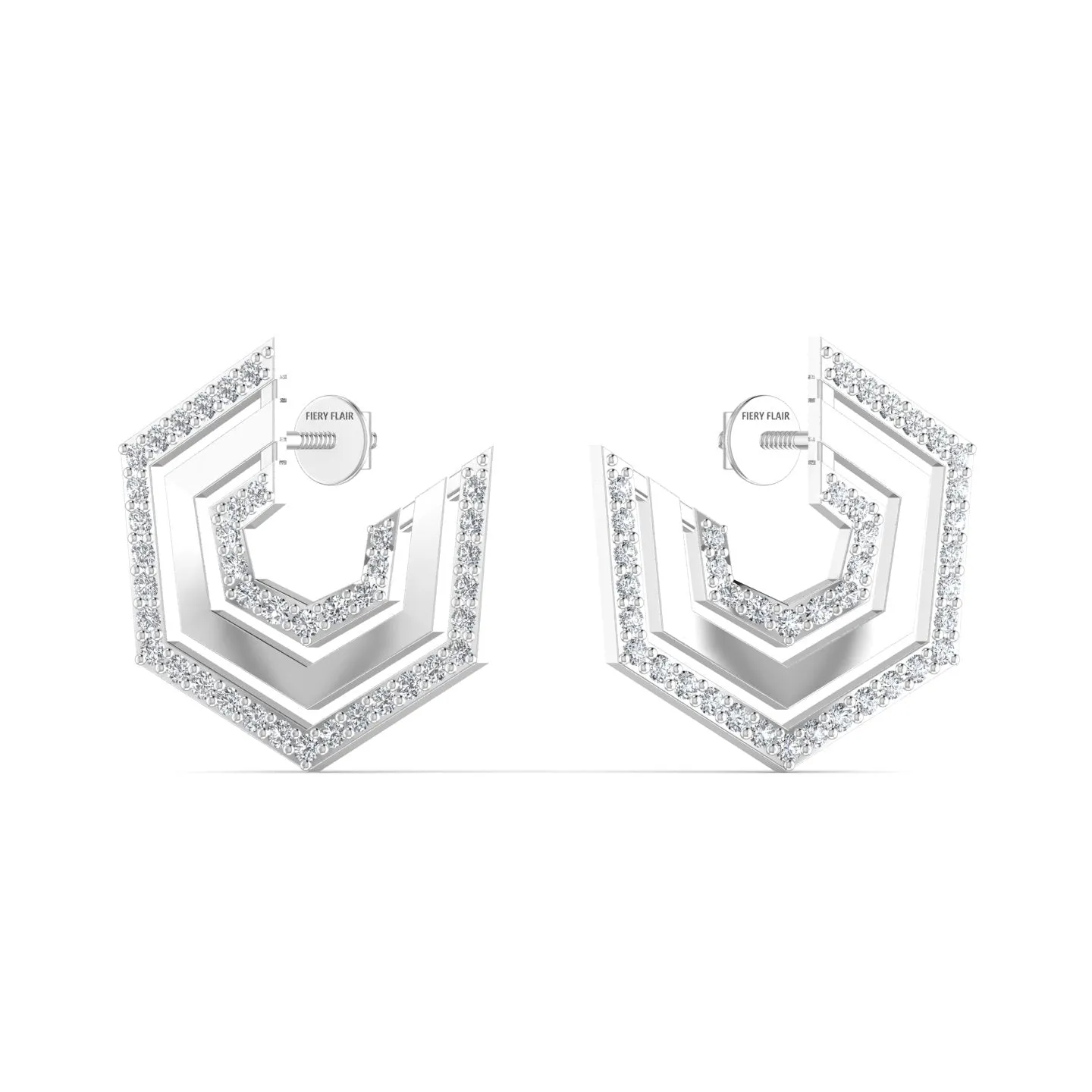 Stylish Lab Diamond Stud Earring