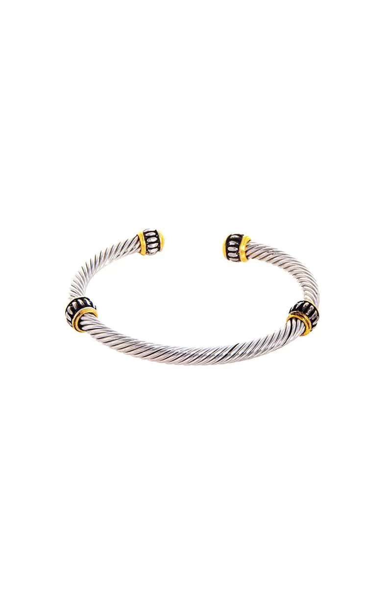 Stylish Trendy Twisted Wire Bracelet