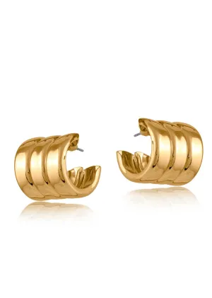 Sylvia Trompe Hoop Earrings in Gold